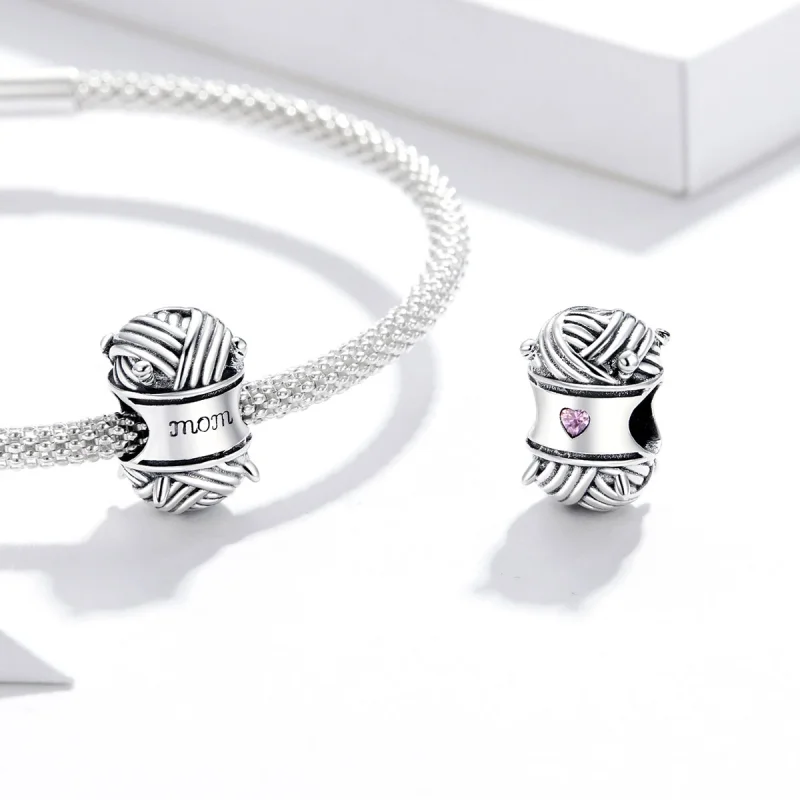 (Bild für) Silbernes Garnknäuel-Charm im Pandora-Stil - SCC1654 - Ansicht 4