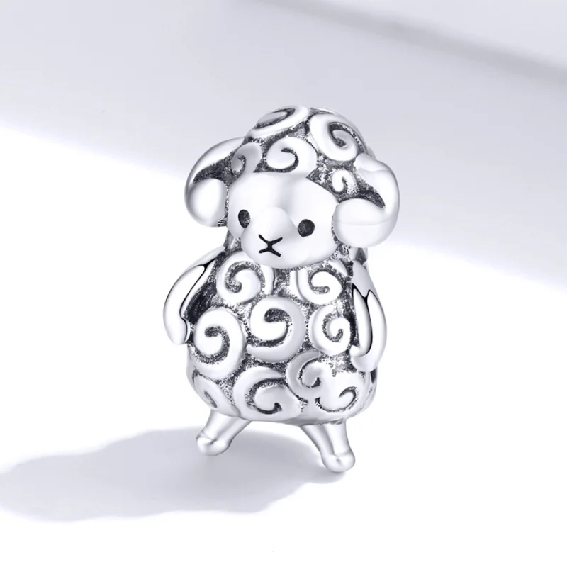 (Bild für) Silbernes kleines Schaf-Charm im Pandora-Stil - BSC187 - Ansicht 2