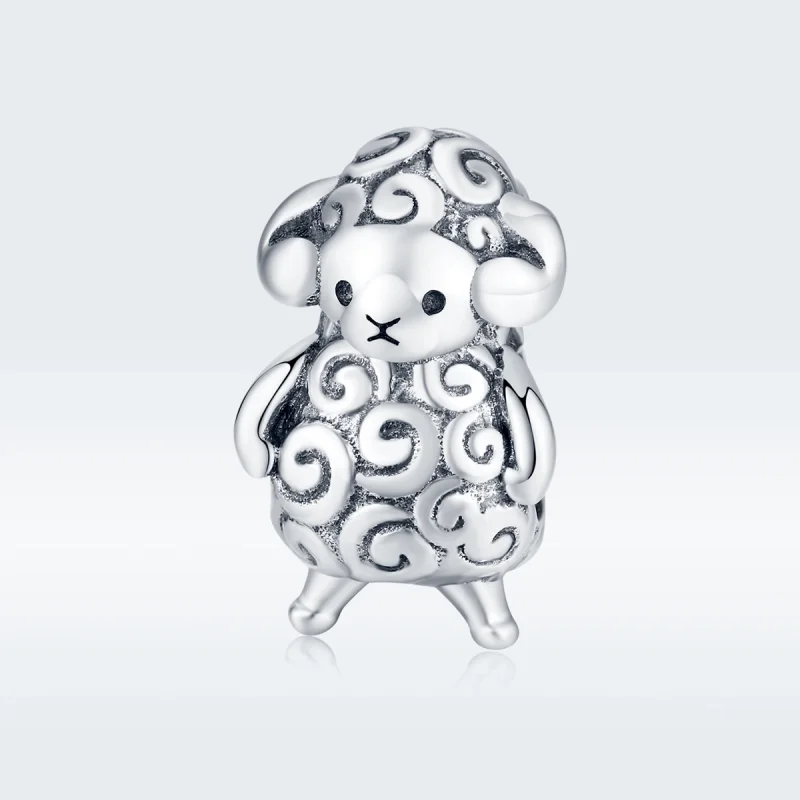 (Bild für) Silbernes kleines Schaf-Charm im Pandora-Stil - BSC187 - Ansicht 5