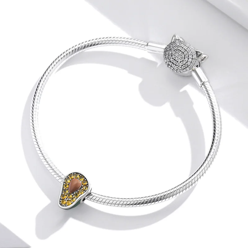 (Bild für) Sommer-Avocado-Charm im Pandora-Stil - SCC1906 - Ansicht 3