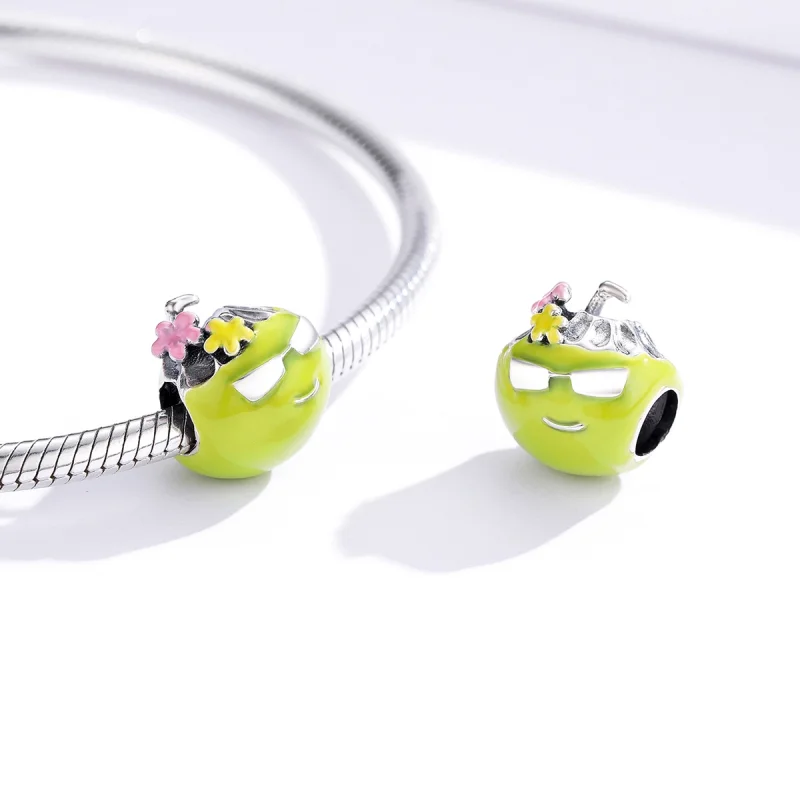 (Bild für) Sommer-Kokosnuss-Charm im Pandora-Stil - SCC1528 - Ansicht 4