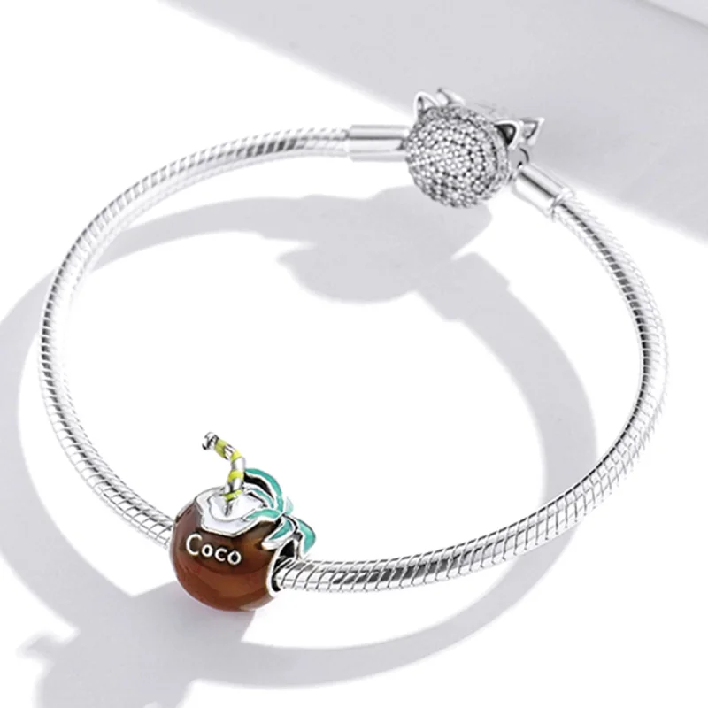 (Bild für) Sommer-Kokosnuss-Charm im Pandora-Stil - SCC1936 - Ansicht 3