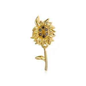(Bild für) Sonnenblumen-Charm im Pandora-Stil - BSC425