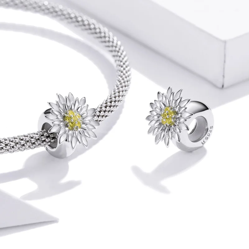 (Bild für) Sonnenblumen-Charm im Pandora-Stil - SCC1765 - Ansicht 4
