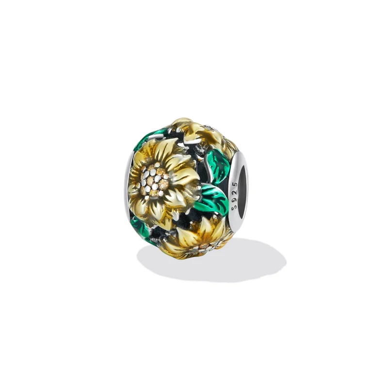 (Bild für) Sonnenblumen-Charm im Pandora-Stil - SCC2209 - Ansicht 2