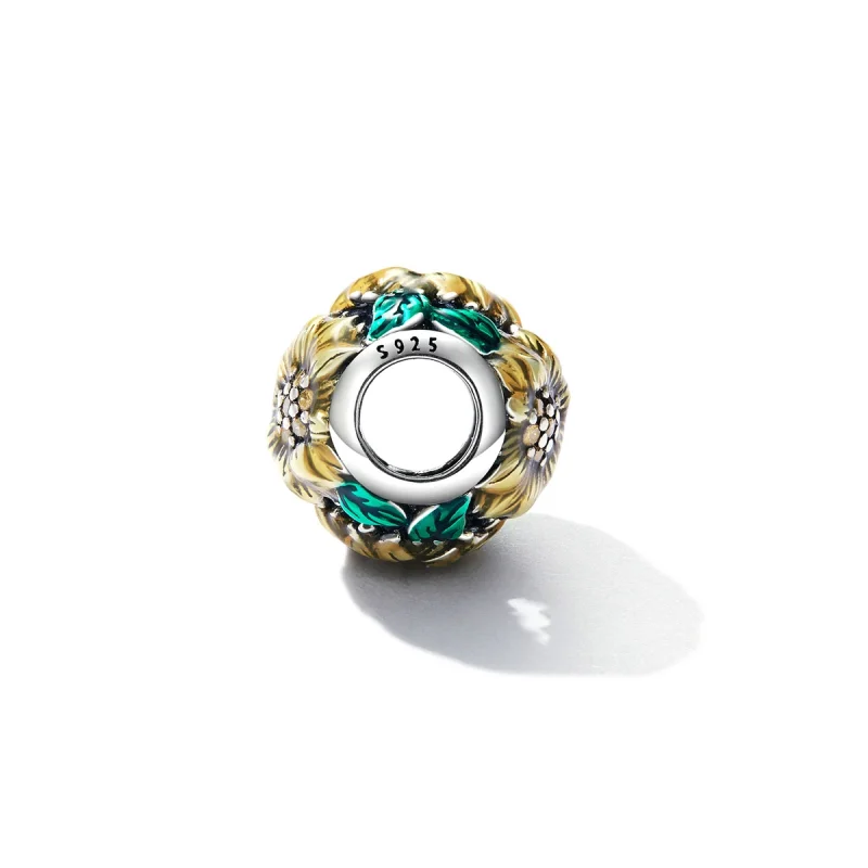 (Bild für) Sonnenblumen-Charm im Pandora-Stil - SCC2209 - Ansicht 3