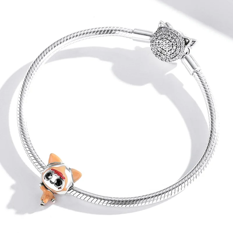 (Bild für) Space Cat Doll-Charm im Pandora-Stil - SCC1941 - Ansicht 4