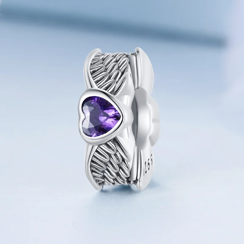 (Bild für) Spacer-Charm „Guardian Heart“ im Pandora-Stil - BSC677 - Ansicht 2