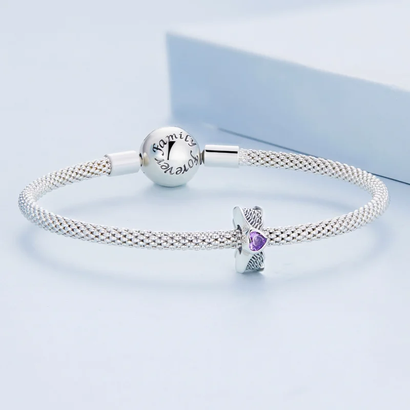 (Bild für) Spacer-Charm „Guardian Heart“ im Pandora-Stil - BSC677 - Ansicht 5