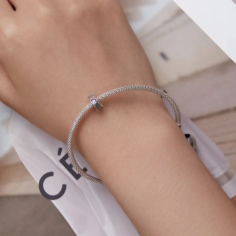 (Bild für) Spacer-Charm „Guardian Heart“ im Pandora-Stil - BSC677 - Ansicht 6