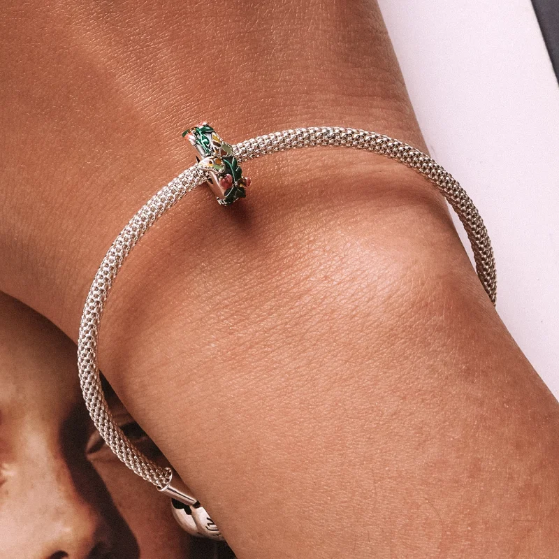 (Bild für) Spacer-Charm „Schmetterlingsblume“ im Pandora-Stil - SCC2251 - Ansicht 6