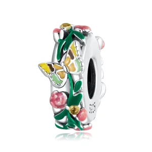 (Bild für) Spacer-Charm „Schmetterlingsblume“ im Pandora-Stil - SCC2251
