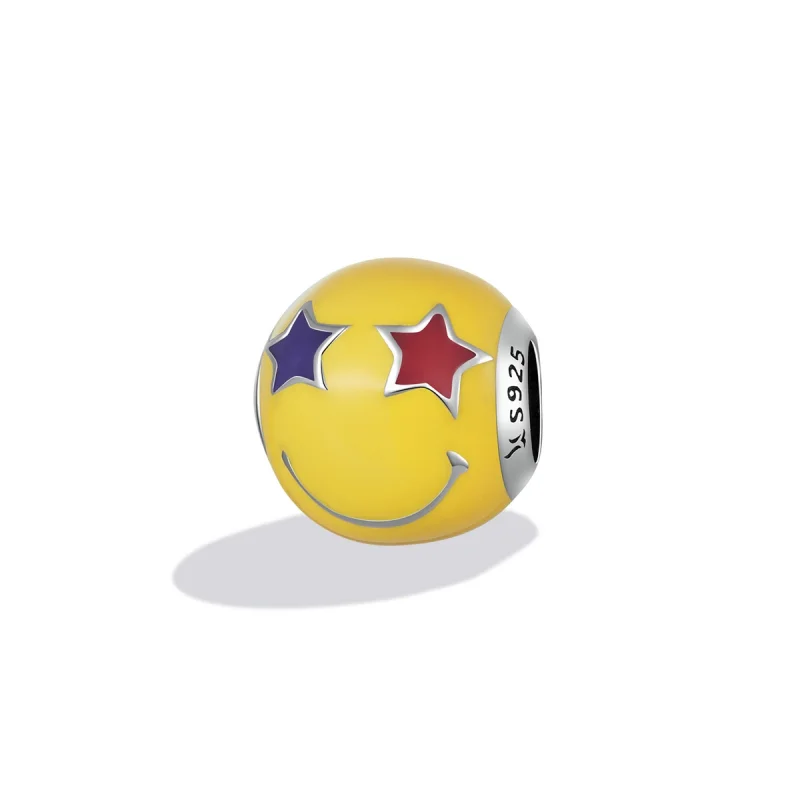 (Bild für) Sternauge-Smiley-Charm im Pandora-Stil - SCC2190 - Ansicht 2