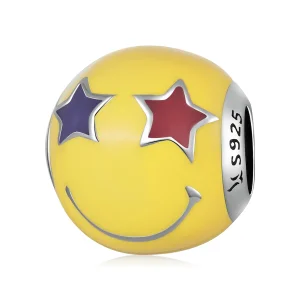 (Bild für) Sternauge-Smiley-Charm im Pandora-Stil - SCC2190