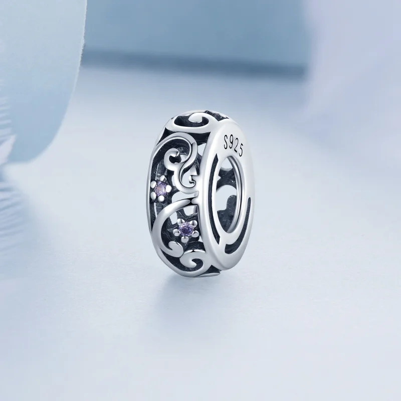 (Bild für) Streamer-Spacer-Charm im Pandora-Stil - BSC639 - Ansicht 2
