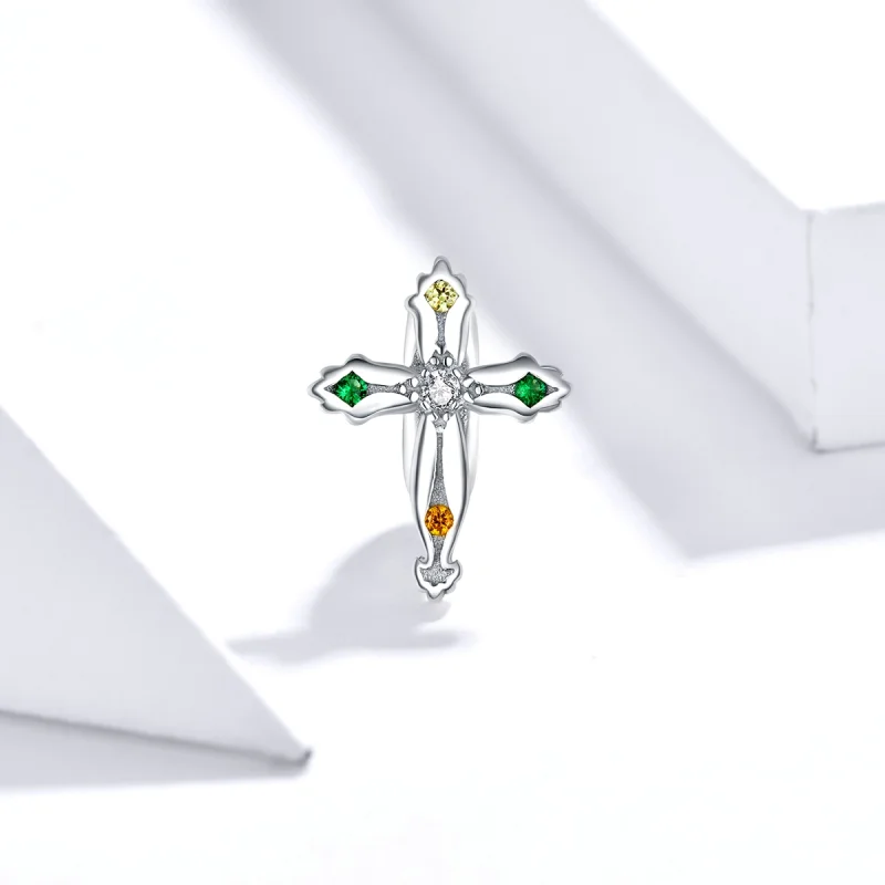 (Bild für) Thanksgiving-Kreuz-Charm im Pandora-Stil - BSC343 - Ansicht 2