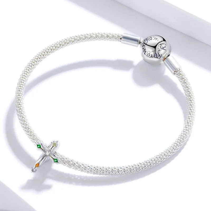 (Bild für) Thanksgiving-Kreuz-Charm im Pandora-Stil - BSC343 - Ansicht 3