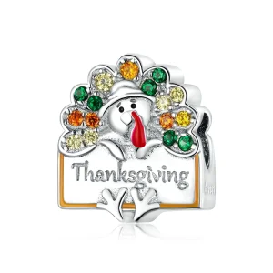 (Bild für) Thanksgiving-Truthahn-Charm im Pandora-Stil - BSC339