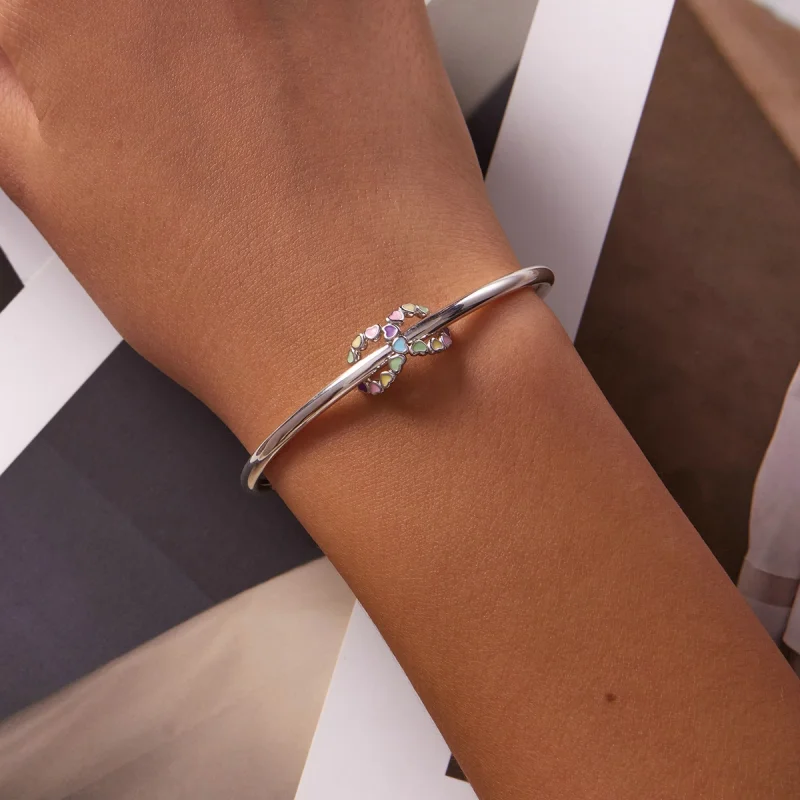 (Bild für) Unendlicher Regenbogen-Herz-Charm im Pandora-Stil - SCC2160 - Ansicht 5
