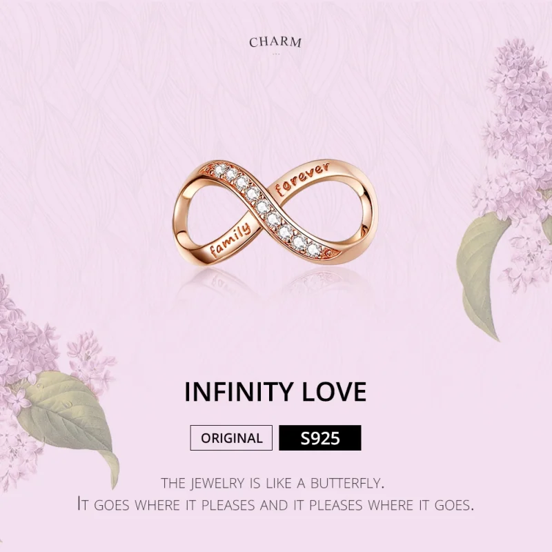 (Bild für) Unendlichkeits-Charm im Pandora-Stil aus Roségold - SCC1146-C - Ansicht 4