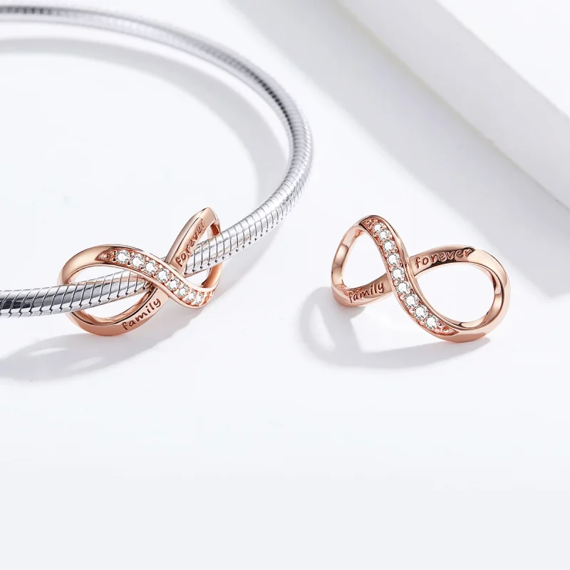 (Bild für) Unendlichkeits-Charm im Pandora-Stil aus Roségold - SCC1146-C - Ansicht 6