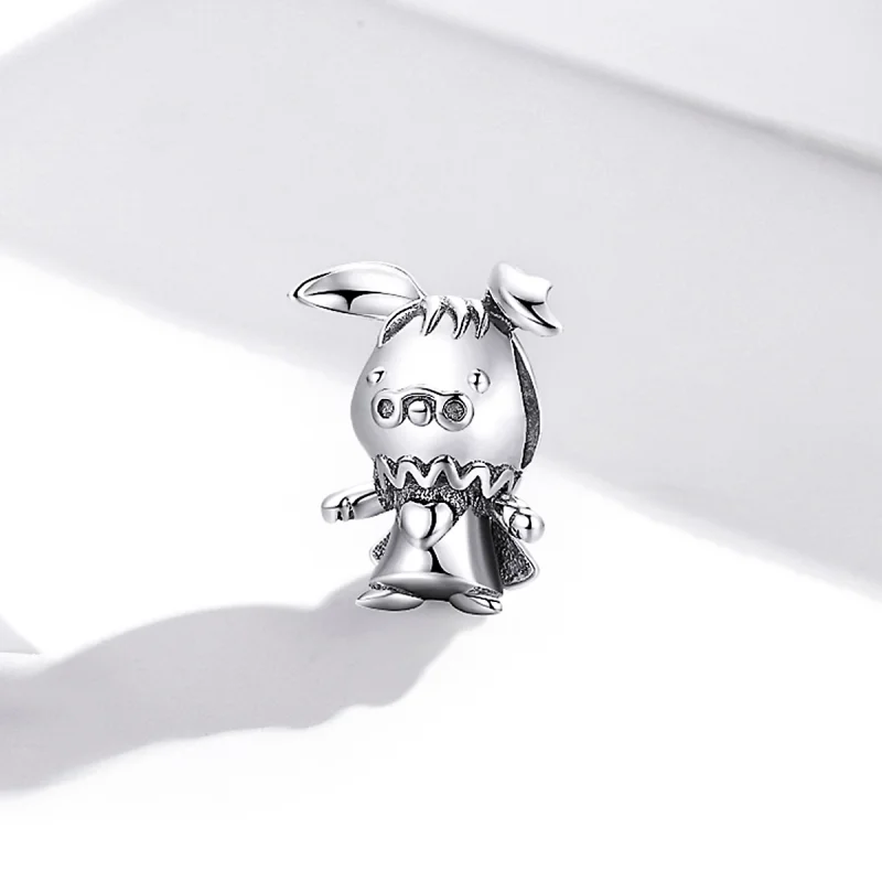 (Bild für) Verspielter Kaninchen-Charm aus Silber im Pandora-Stil - SCC1867 - Ansicht 2