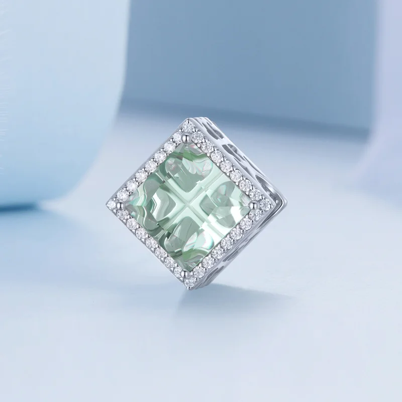 (Bild für) Vierblättriges Kleeblatt-Charm im Pandora-Stil - BSC667 - Ansicht 2