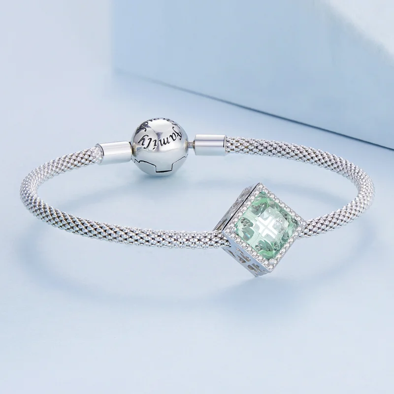 (Bild für) Vierblättriges Kleeblatt-Charm im Pandora-Stil - BSC667 - Ansicht 4