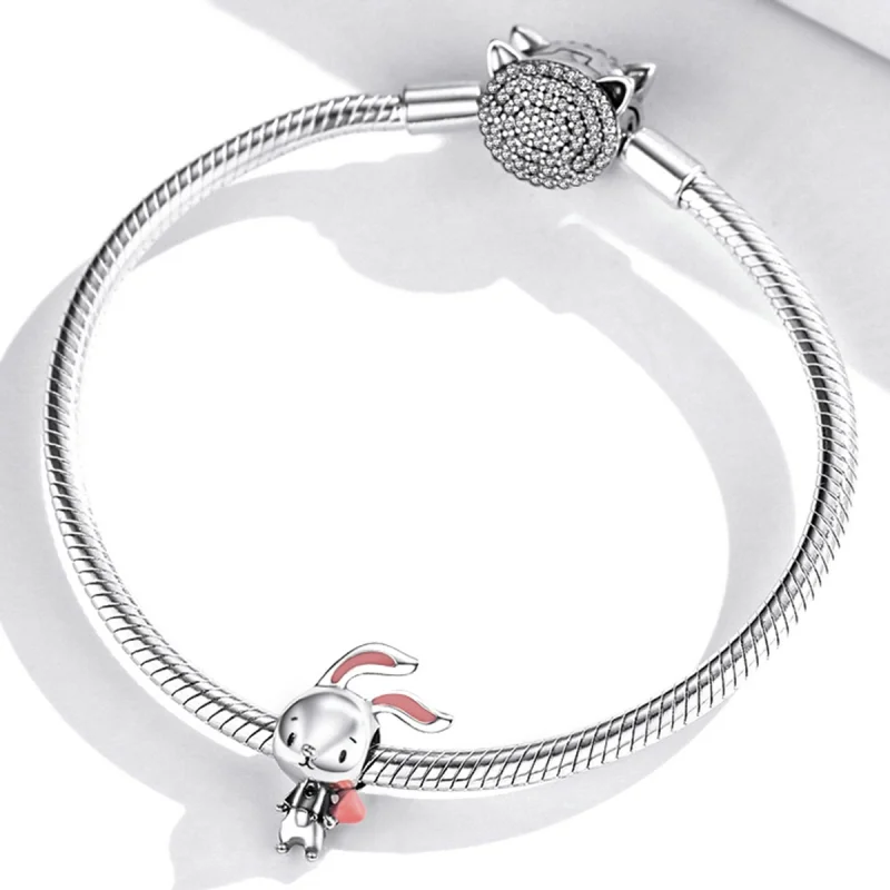 (Bild für) Vitality-Kaninchen-Charm im Pandora-Stil - SCC2012 - Ansicht 3