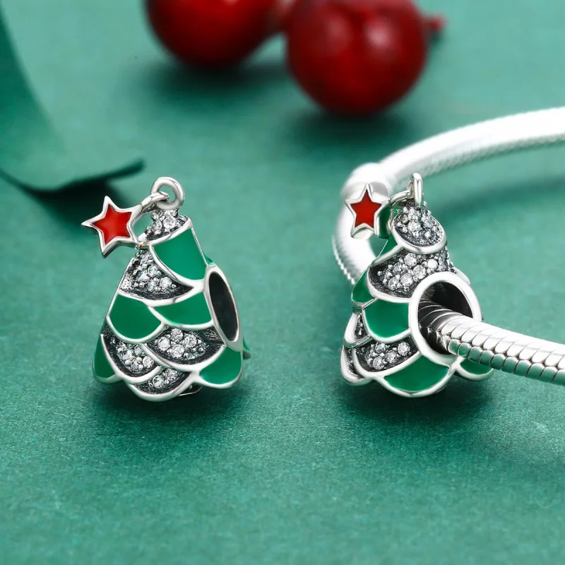 (Bild für) Weihnachtsbaum-Charm im Pandora-Stil - SCC307 - Ansicht 4