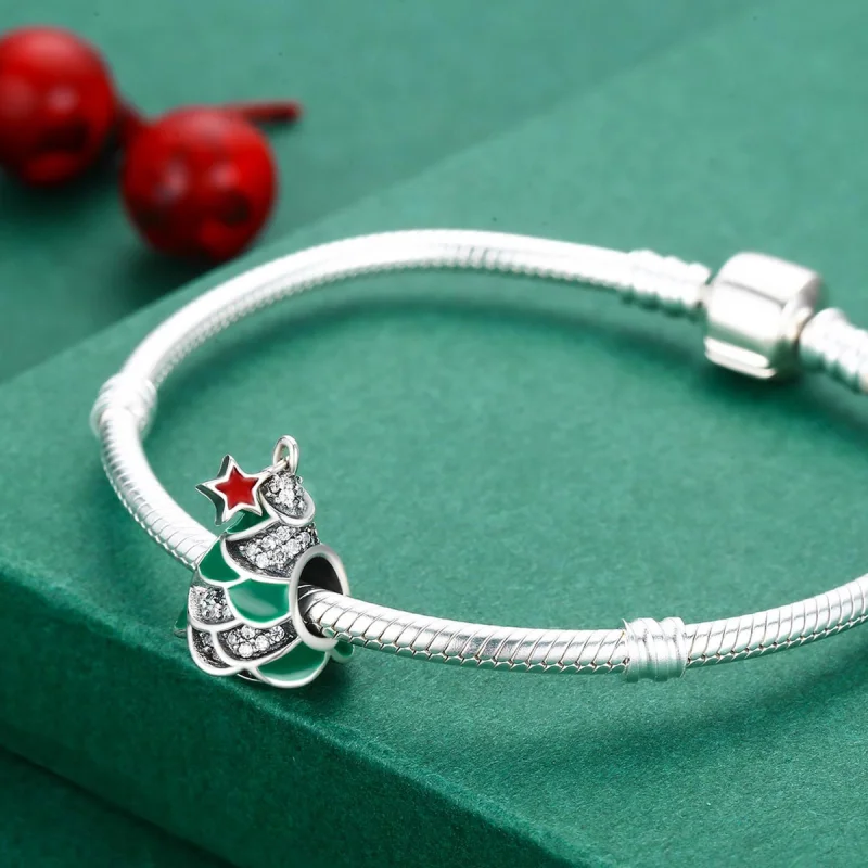(Bild für) Weihnachtsbaum-Charm im Pandora-Stil - SCC307 - Ansicht 5