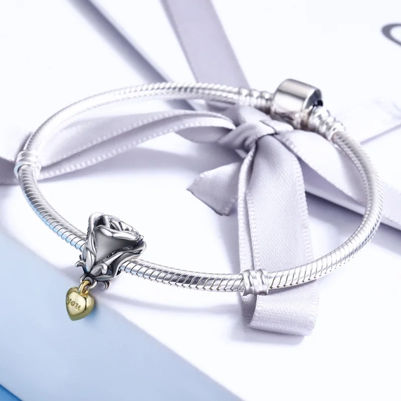 (Bild für) Zweifarbiger „I Love You“-Charm im Pandora-Stil - SCC455 - Ansicht 5