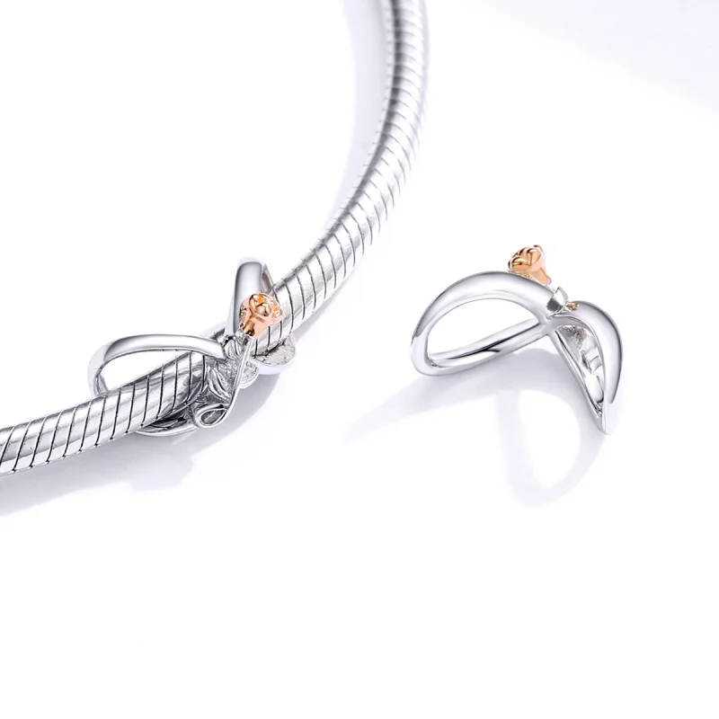 (Bild für) Zweifarbiger „Infinite Love“-Charm im Pandora-Stil - SCC1463 - Ansicht 4