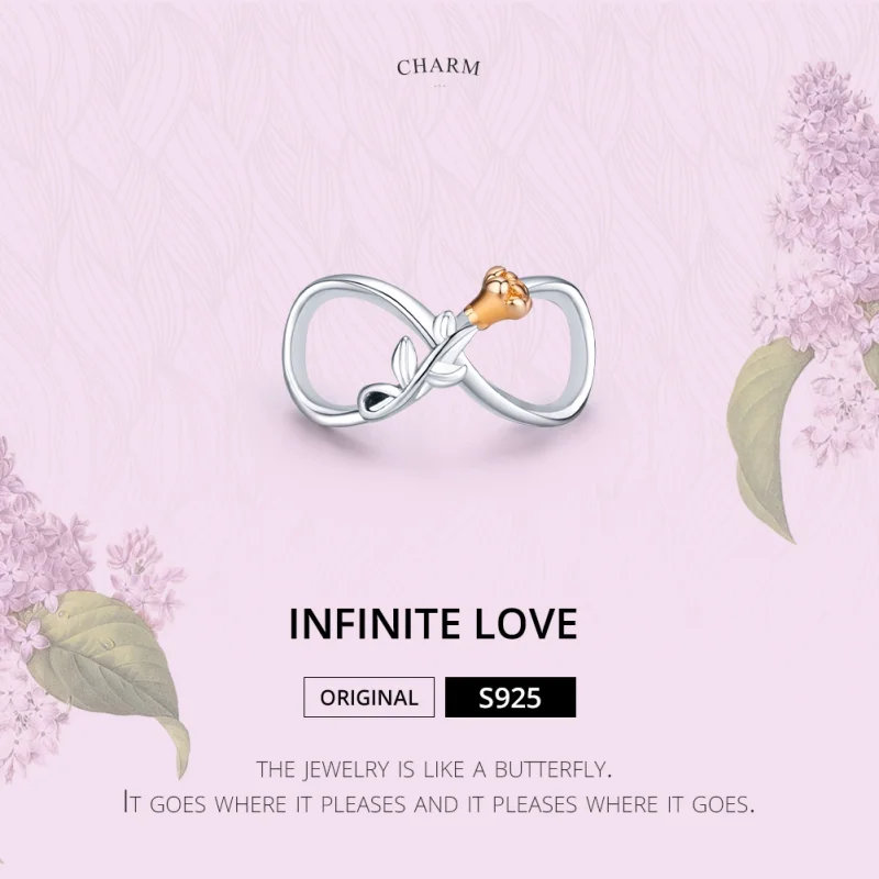 (Bild für) Zweifarbiger „Infinite Love“-Charm im Pandora-Stil - SCC1463 - Ansicht 6