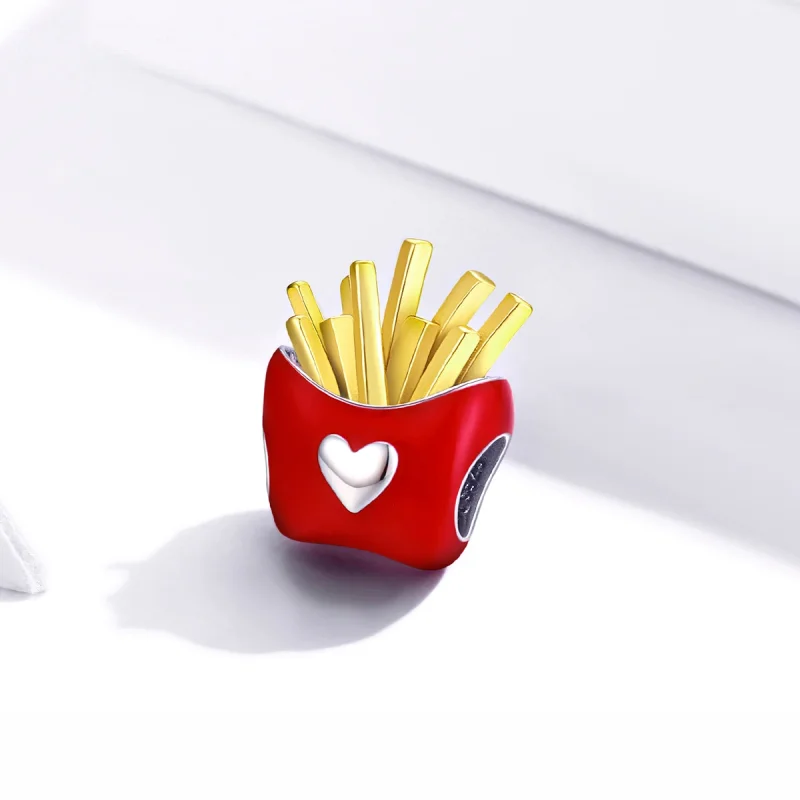 (Bild für) Zweifarbiger „Köstlicher Pommes“-Charm im Pandora-Stil - SCC1606 - Ansicht 2