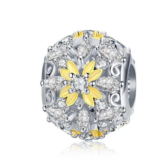 (Bild für) Zweifarbiger „Shining Life“-Charm im Pandora-Stil - SCC1333