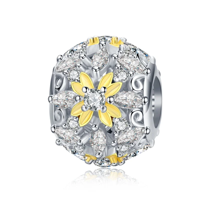 (Bild für) Zweifarbiger „Shining Life“-Charm im Pandora-Stil - SCC1333