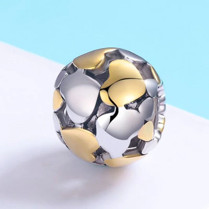 (Bild für) Zweifarbiger zweifarbiger „My Heart Is Bright“-Charm im Pandora-Stil - SCC537 - Ansicht 3