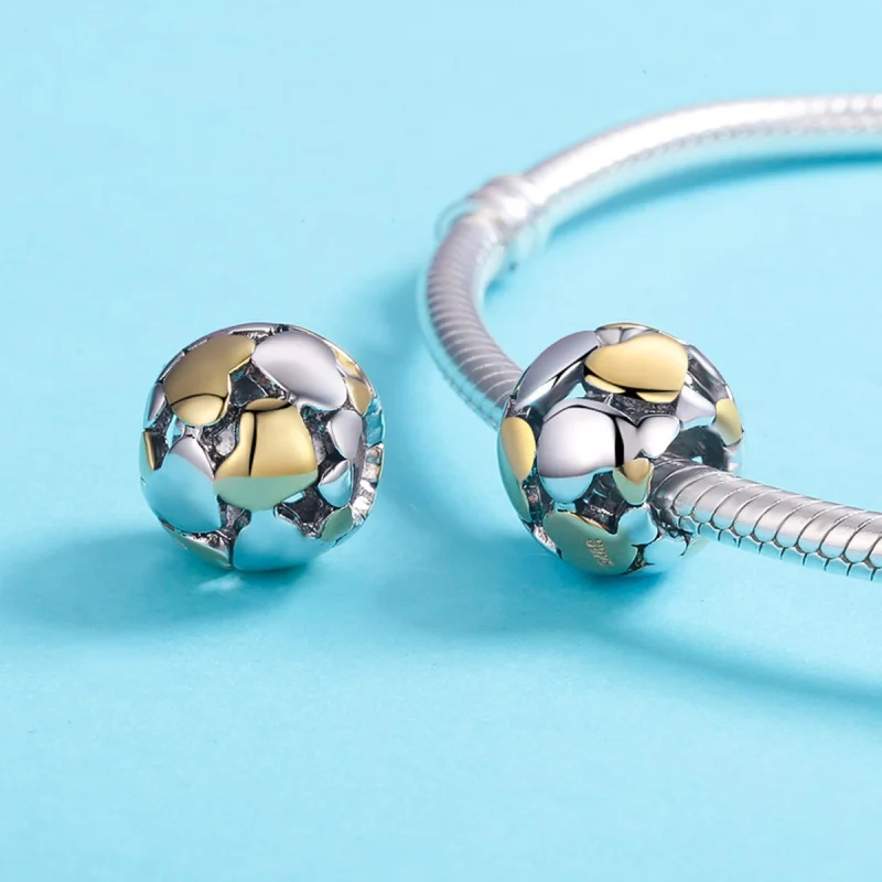(Bild für) Zweifarbiger zweifarbiger „My Heart Is Bright“-Charm im Pandora-Stil - SCC537 - Ansicht 5