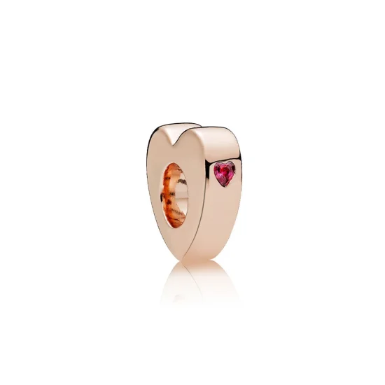 (Bild für) Abstandhalter mit zwei Herzen, PANDORA Rose™ Red CZ - 786559CZR