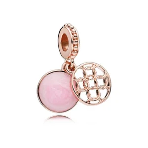 (Bild für) Anhänger mit Muster der Liebe, rosa Emaille von PANDORA Rose™ - 787040EN153