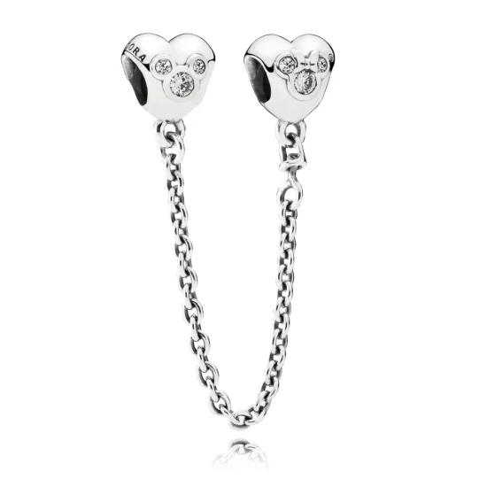 (Bild für) Disney, PANDORA Herz von Mickey mit klarer CZ-Sicherheitskette - 791704CZ