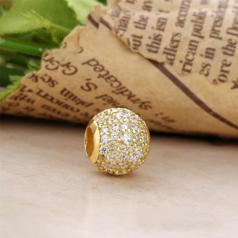 (Bild für) Golden Mix Pavé-Charm, PANDORA Shine™ Mehrfarbiger CZ - 767052CSY - Ansicht 2