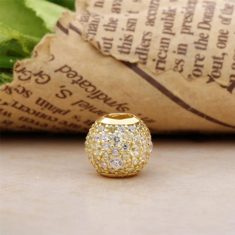 (Bild für) Golden Mix Pavé-Charm, PANDORA Shine™ Mehrfarbiger CZ - 767052CSY - Ansicht 3