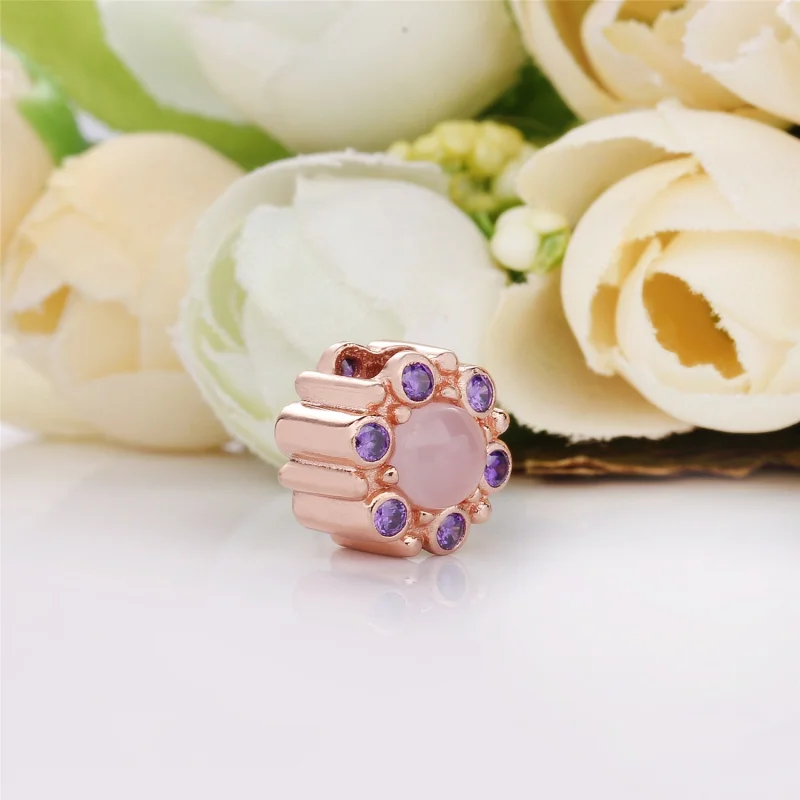 (Bild für) Heraldischer Radiance-Charm, PANDORA Rose™ und rosa und lila Kristalle - 787658N - Ansicht 3