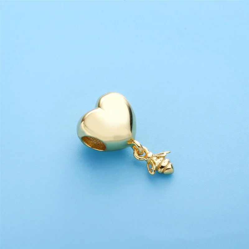 (Bild für) Herz-Bienen-Charm, PANDORA Shine™ Baumeln - 767022 - Ansicht 4
