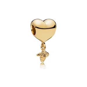 (Bild für) Herz-Bienen-Charm, PANDORA Shine™ Baumeln - 767022