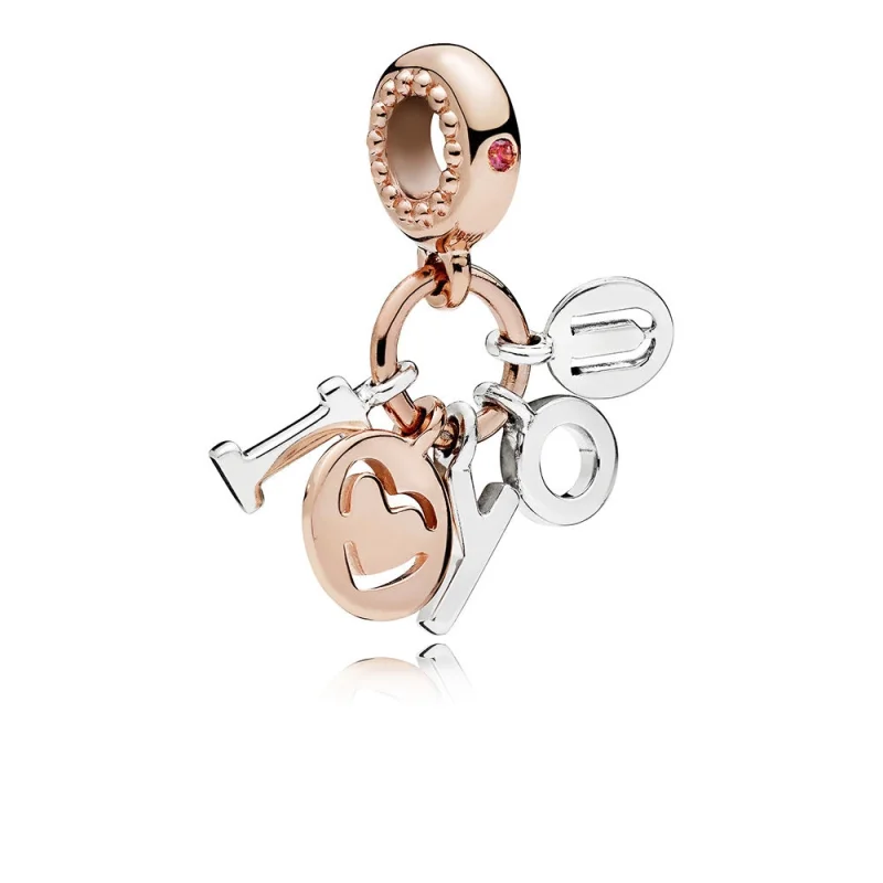 (Bild für) „I Love You“-Anhänger, PANDORA Rose™ Red CZ - 786596CZR - Ansicht 2