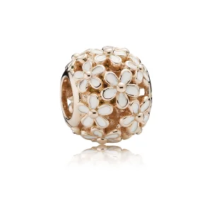 (Bild für) Lieblicher Gänseblümchen-Wiesen-Charm, PANDORA Rose™ und weiße Emaille - 780004EN12