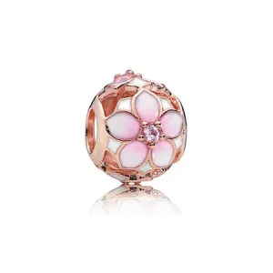 (Bild für) Magnolia Bloom Charm, PANDORA Rose™, Blush Pink Crystal und gemischte Emaille - 782087NBP